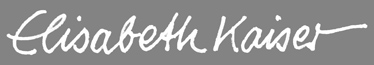 Unterschrift und Logo der Künstlerin Elisabeth Kaiser